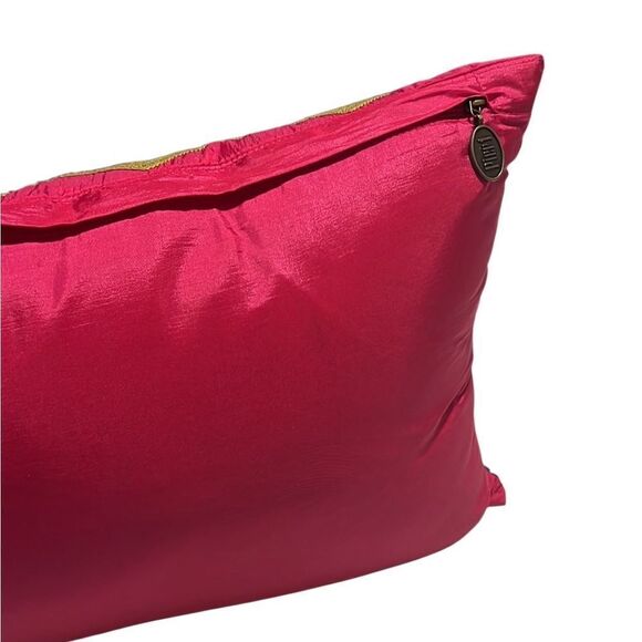 Pier One Pink Multi Colored Bohemian Detailed Throw Pillow Size 16x12 - Picture 7 of 11